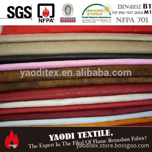 Luxury 100 polyester waterproof fire resistant fabric for upholstery